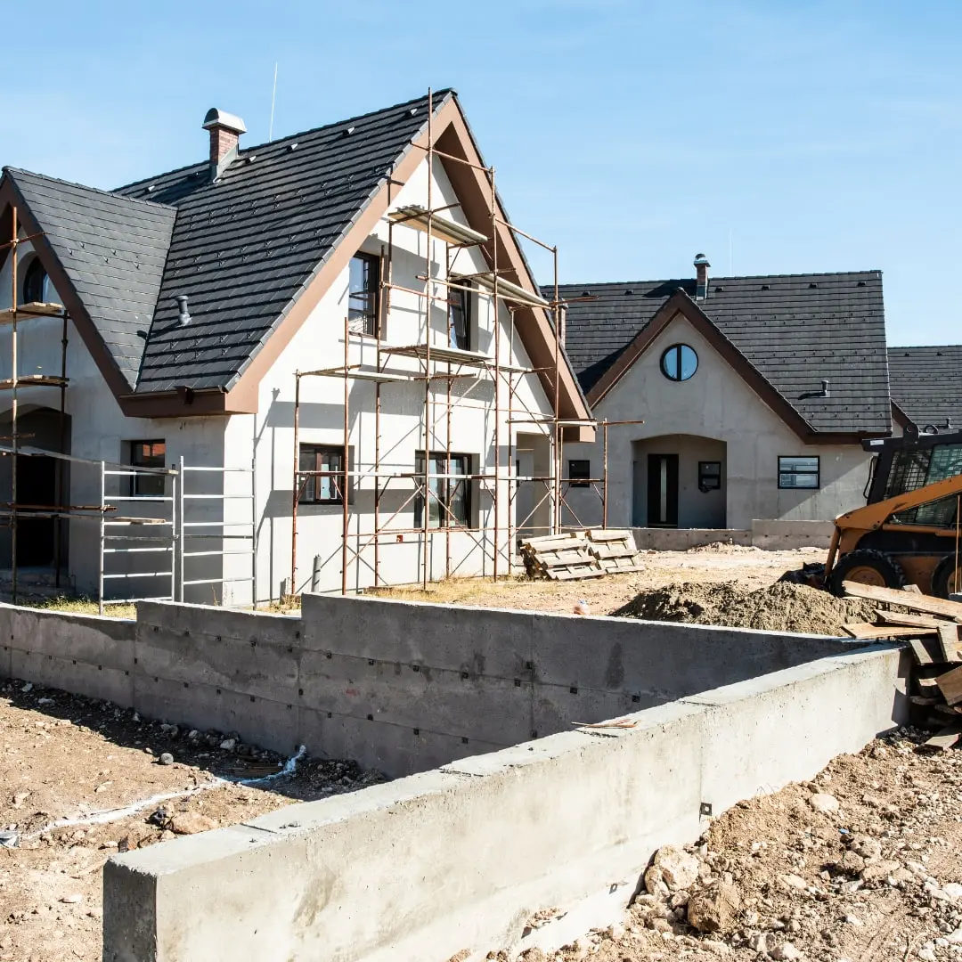 New house foundation and walls near Slidell, LA
